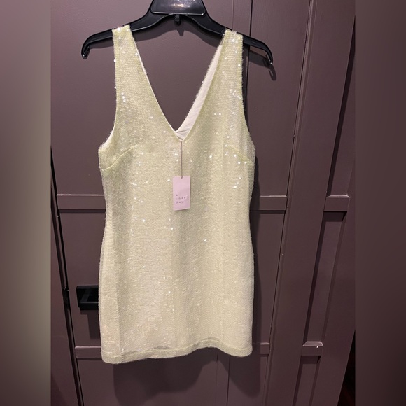 a new day Dresses & Skirts - A New Day Light Lime Elegant Sequin Women's Dress Size XS MINI